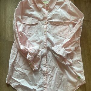 Lilly Pulitzer Pink and Green Gingham Shirt